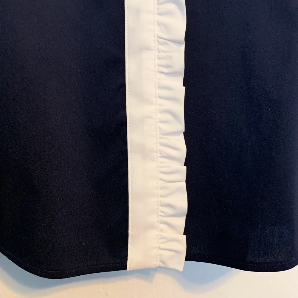Navy & White Blouse | Size 6 - Picture 4 of 7